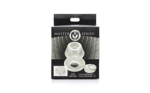 Master Series Ass Bung Clear Hollow Dilator by XR Brands - Butt Plugs