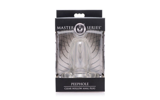 Master Series PeepHole Clear Hollow Anal Plug Small