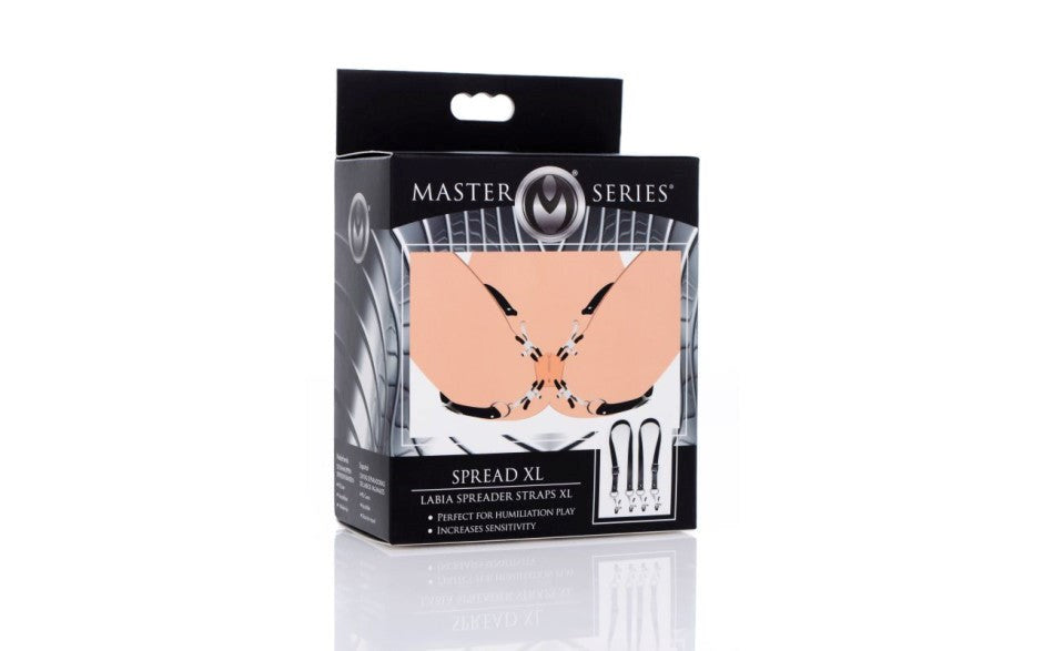 Master Series Spread Labia Bondage Spreader Straps XL - Spreaders and Hangers