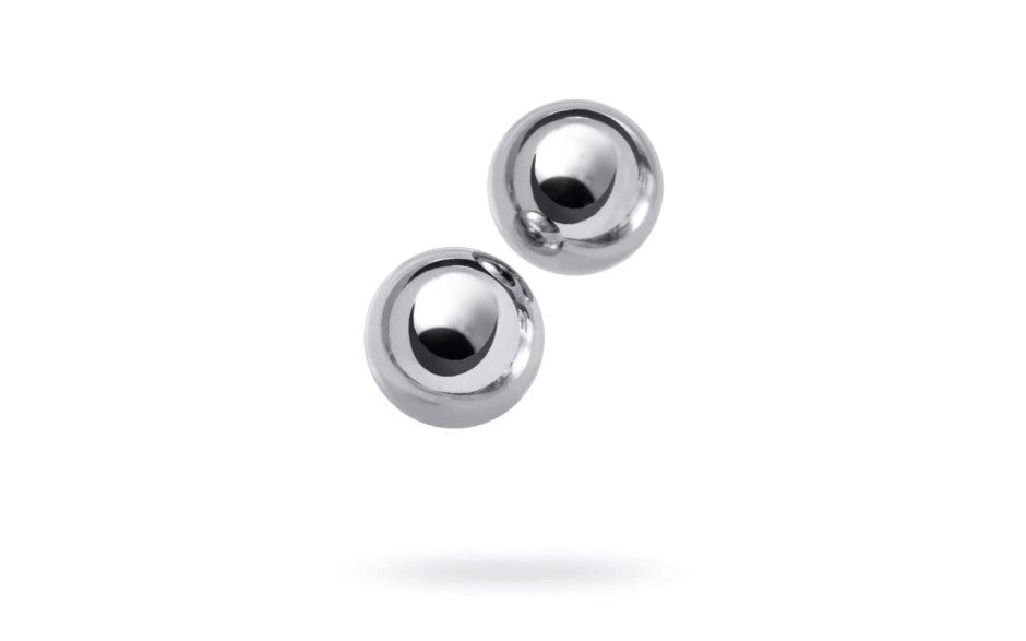 Metal Silver Metal 2 Piece Vaginal Balls 2.5cm - Love Eggs and Kegel Exercisers
