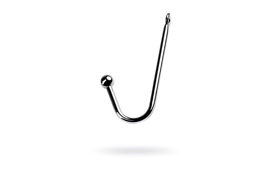 Metal Silver Metal Anal Hook With Bondage Ball - Ball and Cock Toys