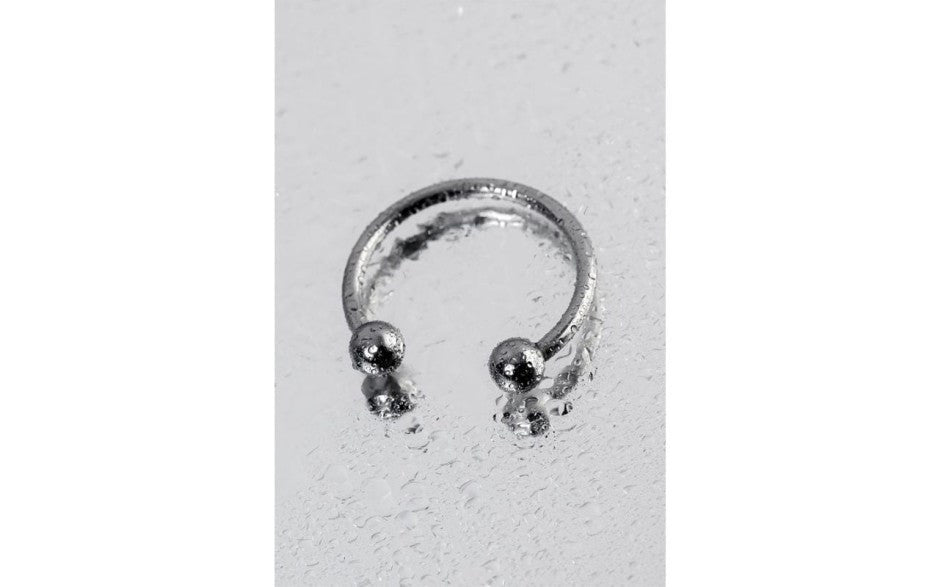 Metal Silver Metal Penis Erection Ring 3cm - Cock Rings