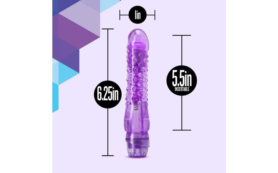 Naturally Yours Bump N Grind Vibrating Dildo Purple - Vibrating Dildos