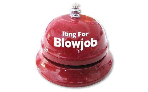 Novelty Ring for Blowjob Flashy White on Red Table Bell - Party Gifts and Novelties