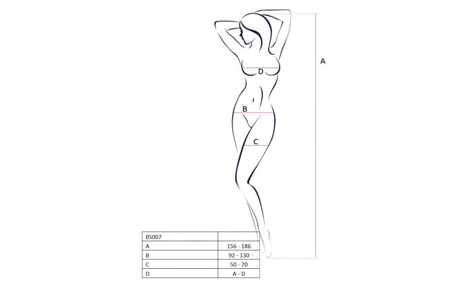 Passion Lingerie Fishnet Bodysuit With Open Crotch One Size Black - Teddies and Bodysuits