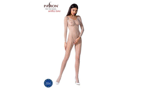 Ribbed Mesh Bodystocking BS068 by Passion Lingerie - Body Stockings