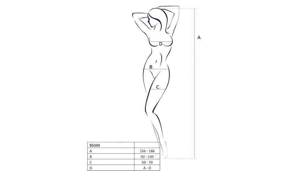 Passion Lingerie Womens Sexy Bodystocking BS049 One Size White - Body Stockings