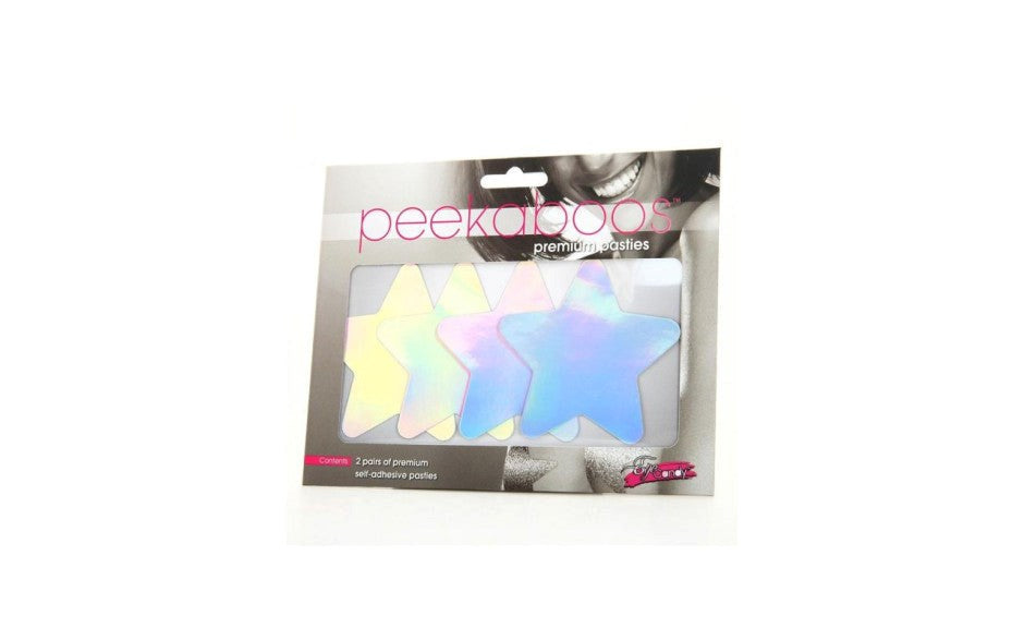 Peekaboo Iridescent Stars Sexy Nipple Pasties - Fancy Dress Ups