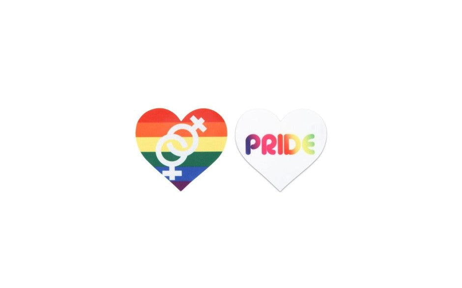 Peekaboo Pride Hearts Sleek & Sexy Nipple Pasties - Fancy Dress Ups