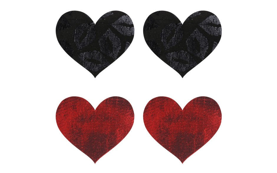 Peekaboo Stolen Kisses Hearts Shaped Nipple Pasties - Fancy Dress Ups