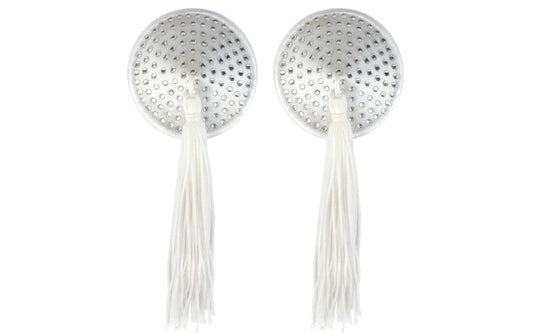Peekaboo White Satin Pasties by Xgen Products - Fancy Dress Ups