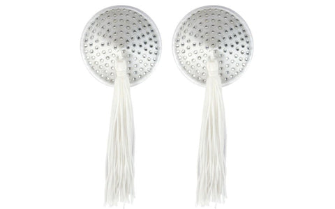 Peekaboo White Satin Pasties by Xgen Products - Fancy Dress Ups