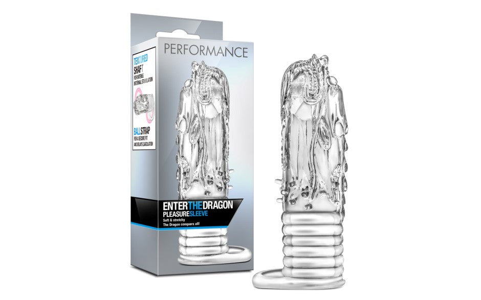 Performance Enter The Dragon Penis Sleeve Clear - Penis Sleeves and Extenders