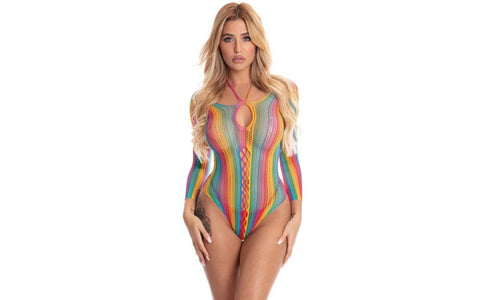 More Colour Long Sleeve Womens Bodysuit by Pink Lipstick - Teddies and Bodysuits