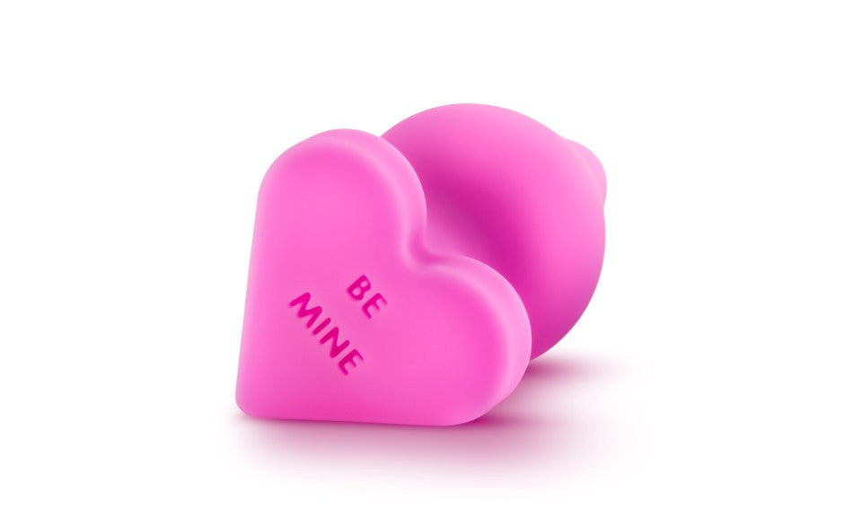Play With Me Naughty Candy Heart Shaped Be Mine Silicone Butt Plug - Butt Plugs