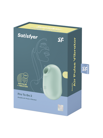 Pro To Go 2 Air Pulse Clitoral Massager by Satisfyer - Clit Ticklers and Pulsators