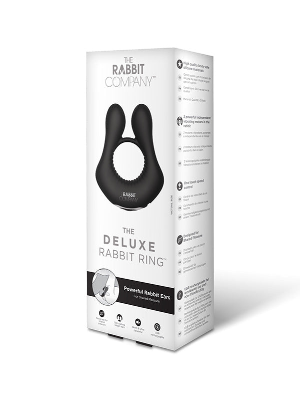 The Deluxe Rabbit Vibrating Silicone Cock Ring - - Silicone Cock Rings