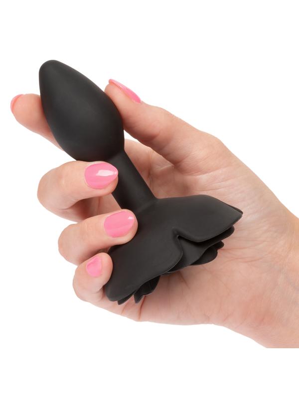 Indulge in Sensual Blossoms - Forbidden Rose Smooth Silicone Anal Plug - Butt Plugs