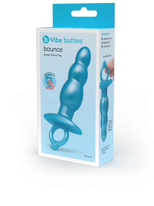 b-Vibe Butties Bounce Vibrating Silicone Butt Plug - - Butt Plugs