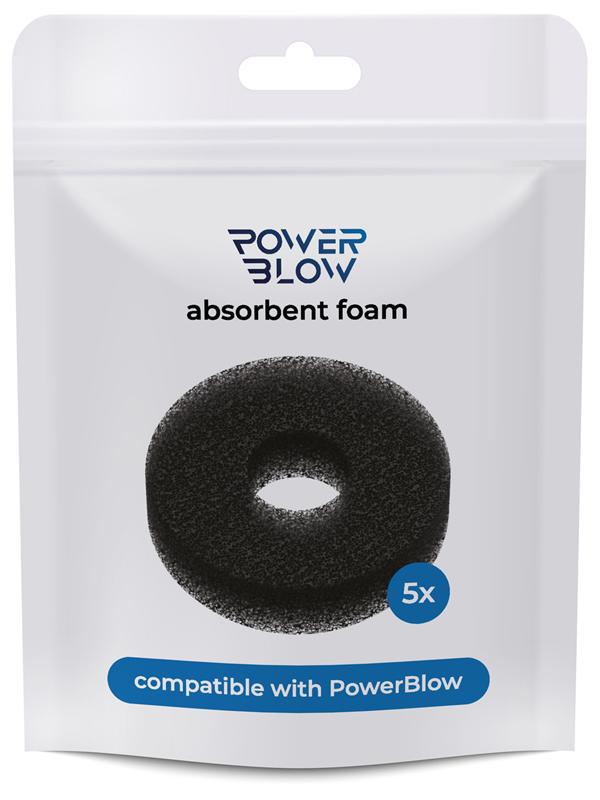 PowerBlow by KIIROO Absorbent Replacement Foam 5pack - - Masturbators and Strokers