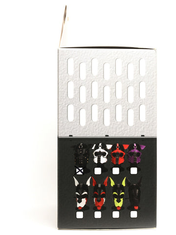 Playful Pup Black Red White BDSM Hood by Sport Fucker - Bondage Hoods