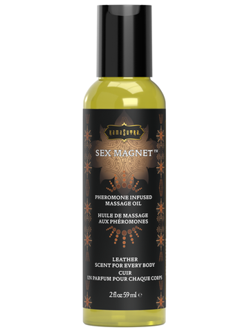 LEATHER Sex Magnet Massage Oil 2 fl oz - Sex Pheromones and Perfumes