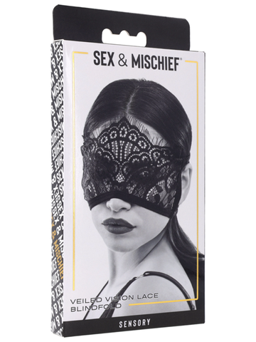Sex and Mischief Veiled Vision Lace Blindfold - Masks And Blindfolds