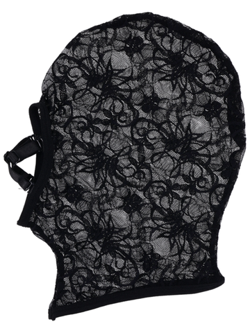 Sex and Mischief Lace Hush Hood by Sportsheets - Bondage Hoods