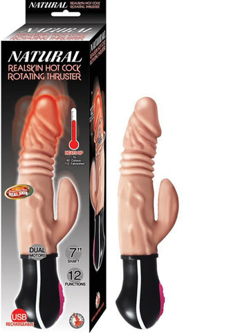 Realskin Hot Cock Rotating Thruster Vibrating Dildo - Vibrating Dildos