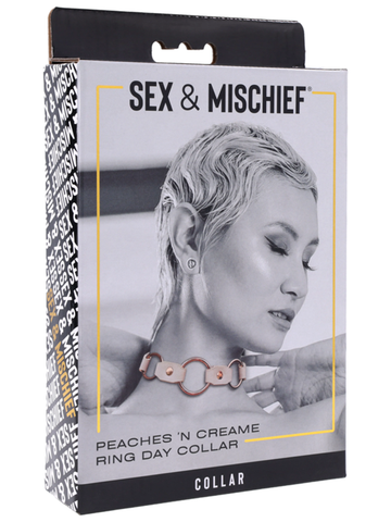 Sex and Mischief Peaches n CreaMe Ring Day Collar - Collars and Leads