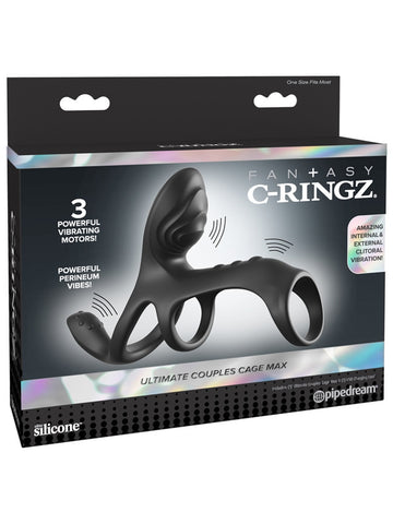 Fantasy C-Ringz Ultimate Couples Cage Max - Vibrating Cock Rings