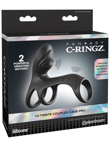 Fantasy C-Ringz Ultimate Couples Cage Pro - Vibrating Cock Rings
