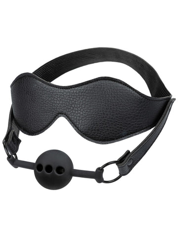 Nocturnal Collection Eye Mask and Breathable Ball Gag - Masks And Blindfolds