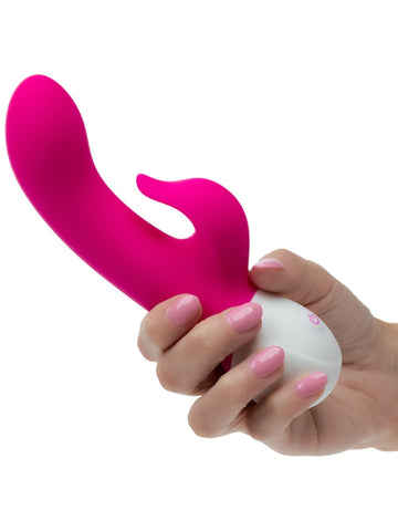 Basic Essentials Rechargeable Dual Pleaser Rabbit Vibrator - Rabbit Vibrators