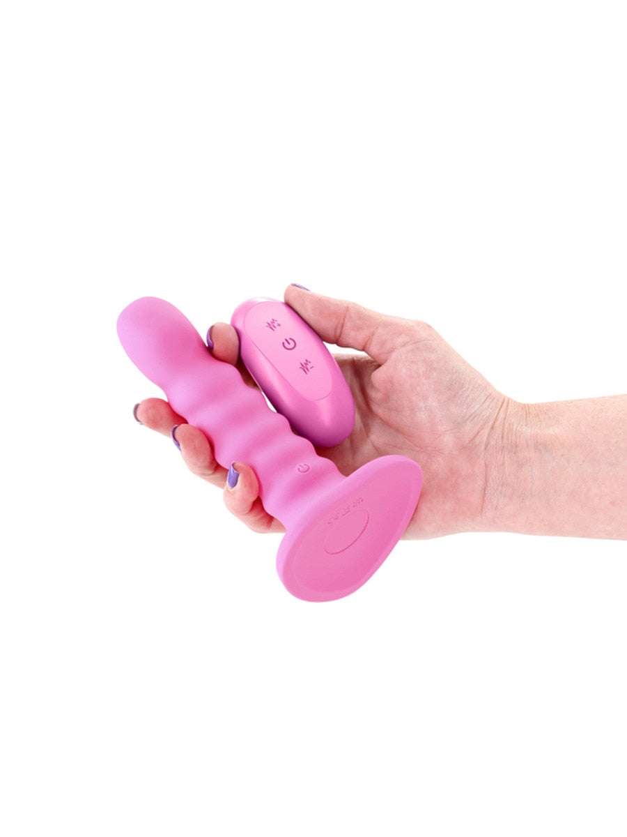 NS Novelties Colours Ribbed 5 inch Remote Control Dildo - Vibrating Dildos