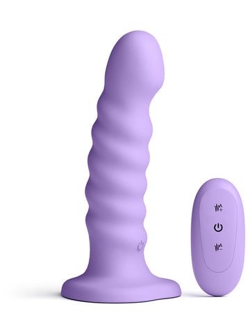 Colours Ribbed. Vibrating Dildo Purple by NS Novelties - Vibrating Dildos