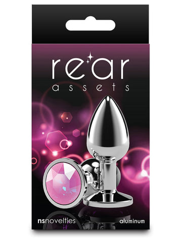 Rear Assets Silver Coloured Gem Butt Plug Small - Butt Plugs