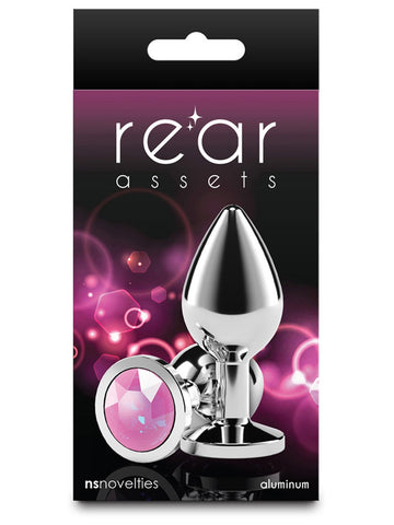 Rear Assets Silver Coloured Gem Butt Plug Medium - Butt Plugs