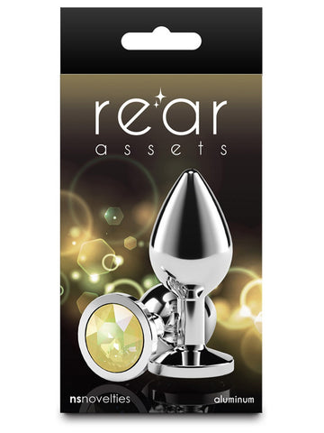 Rear Assets Silver Coloured Gem Butt Plug Medium - Butt Plugs
