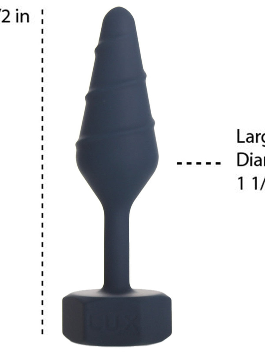 BMS Factory Lux Active Twist Silicone Anal Plug Blue - Butt Plugs