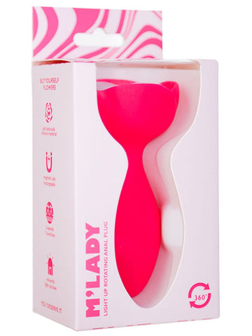 M-Lady Light Up Rotating Anal Plug by BMS Factory - Butt Plugs