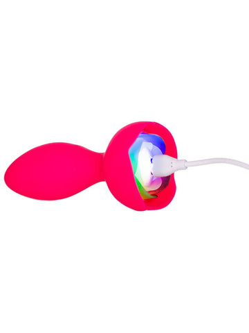 M-Lady Light Up Rotating Anal Plug by BMS Factory - Butt Plugs