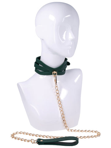 Indica Cutout Collar and Leash by Sportsheets - Collars and Leads