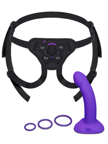 Vibrating Curved Strap-On Kit by B-Vibe - Strap On Sextoys