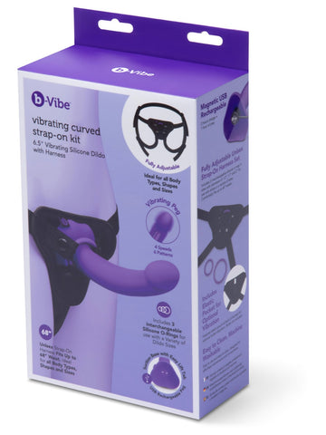 Vibrating Curved Strap-On Kit by B-Vibe - Strap On Sextoys