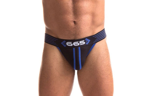 Sport Fucker Rally Mens Jock Strap Blue and Black