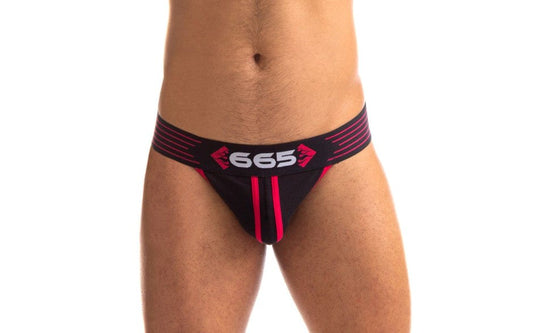 Sport Fucker Rally Mens Sexy Jock Strap Black and Red