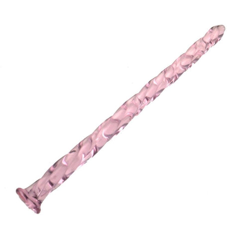 Pink Glass Threaded Mens Urethral Plug Set by BDStyle - Urethral Sounds