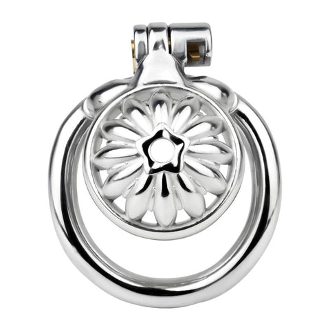 Sunflower Shape Steel Male Chastity Cage by BDStyle - Male Chastity