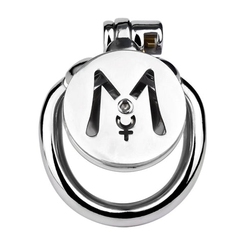 M Flat Metal Male Chastity Device Inverted by BDStyle - Male Chastity